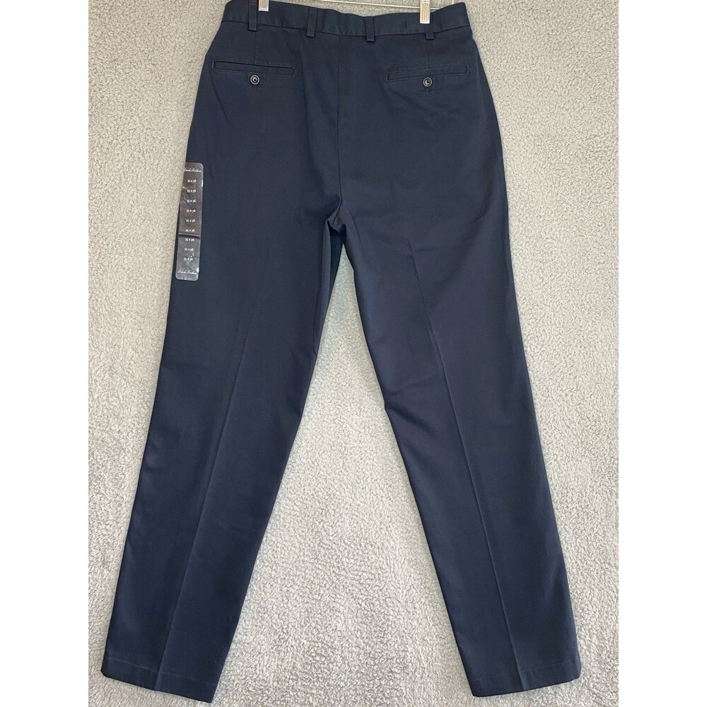 New Brooks Brothers Pants Mens 35x36 Navy Blue Advantage Chino Hudson Flat Front